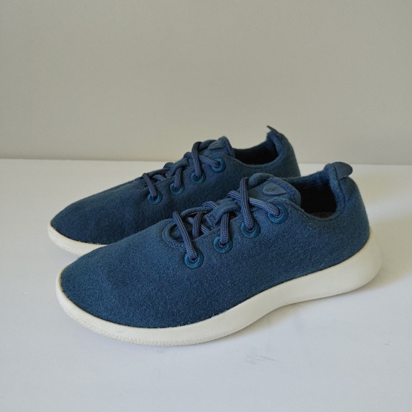 Allbirds Wool Runners Merino Wool Shoes Size 7 Blue - Picture 5 of 15